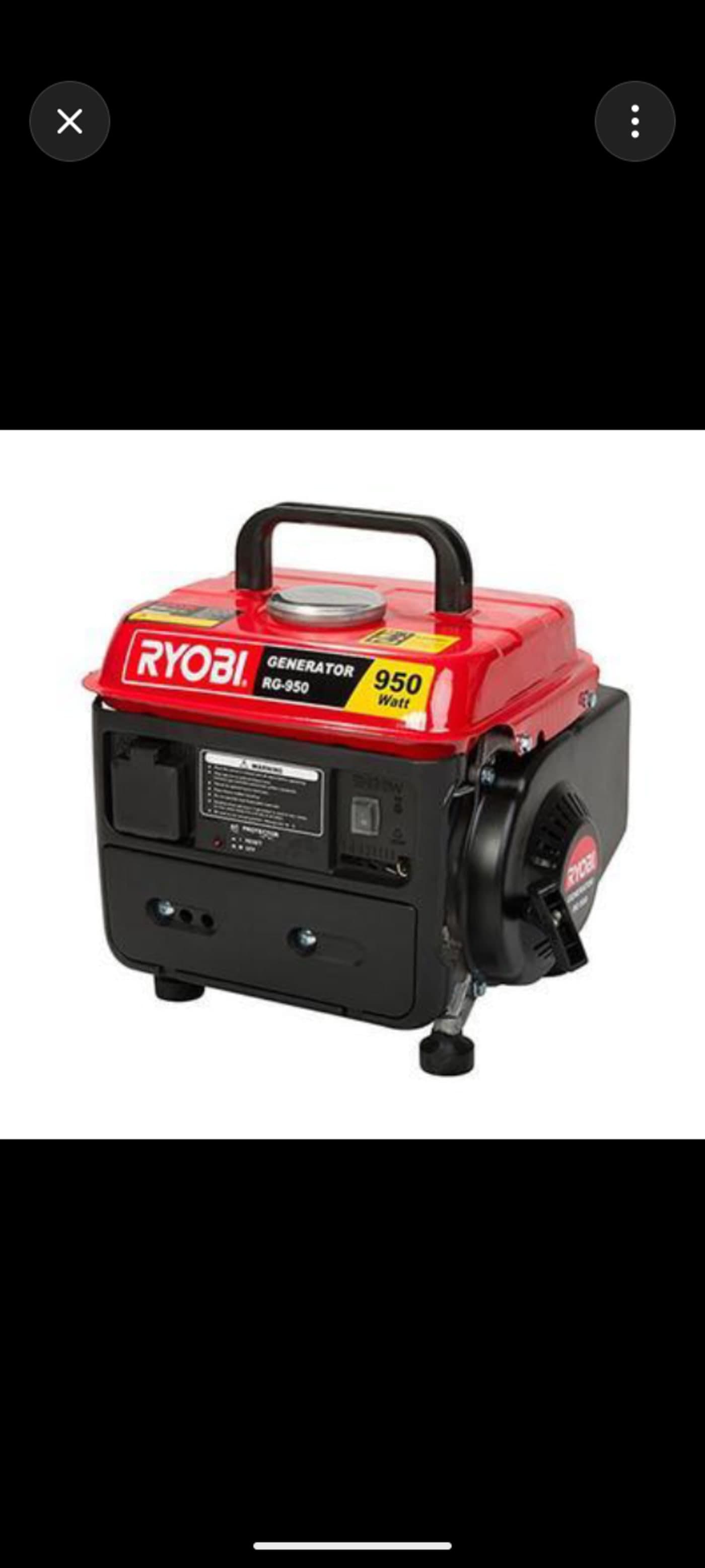 Ryobi RG-950 950W 2-Stroke Petrol Generator