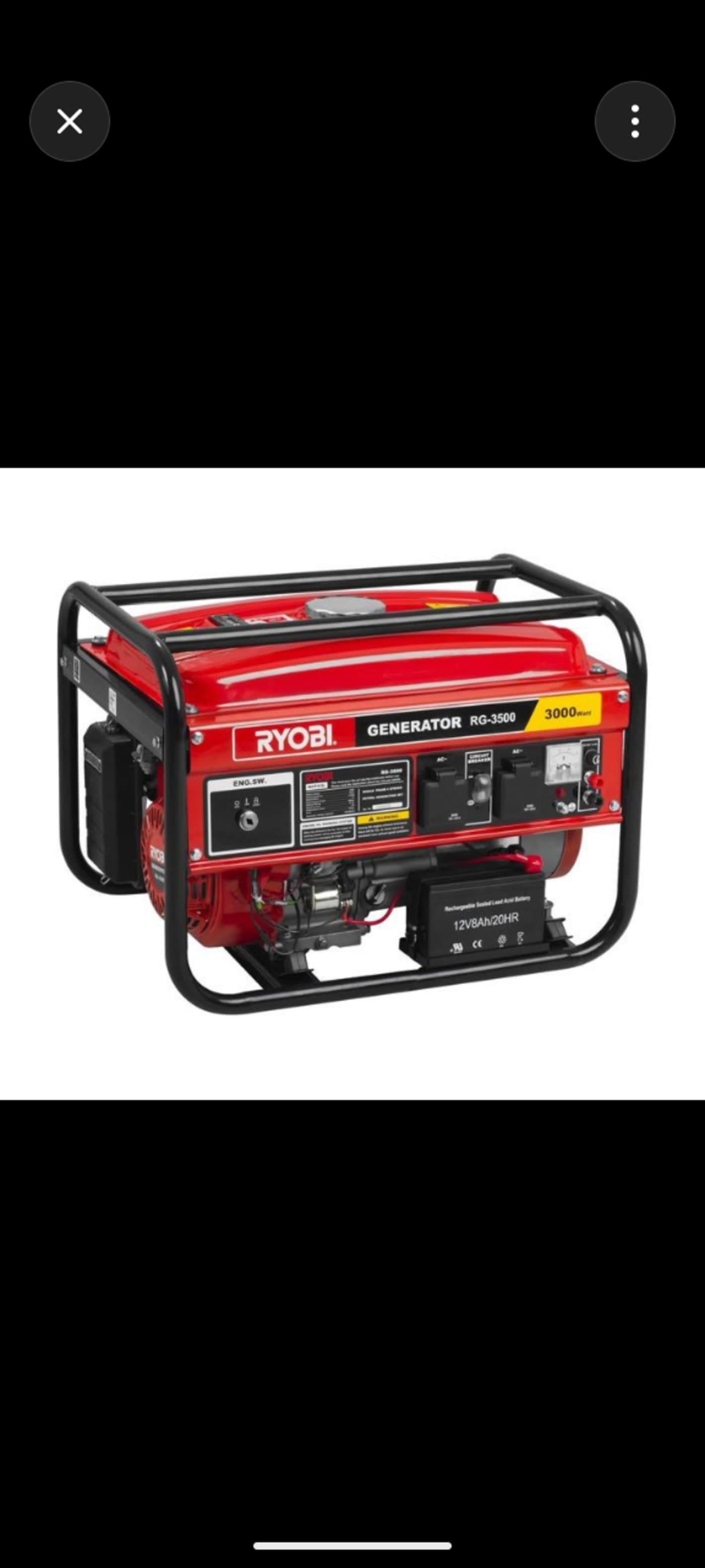 Ryobi RG-3500 3.5kW Petrol Generator