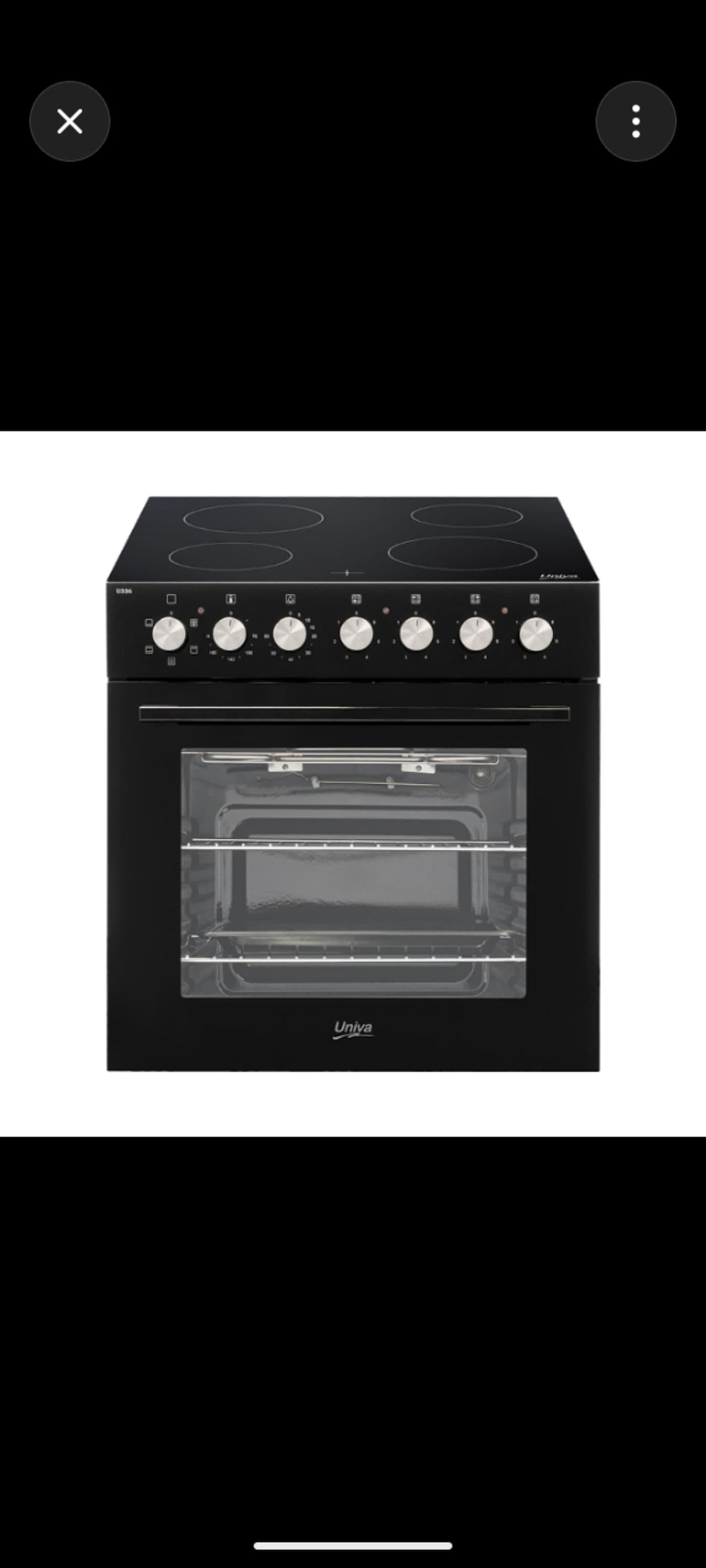 Univa U336B Oven & Hob Set 60cm